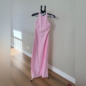 Abercrombie & Fitch Pink 100% Linen Maxi Dress